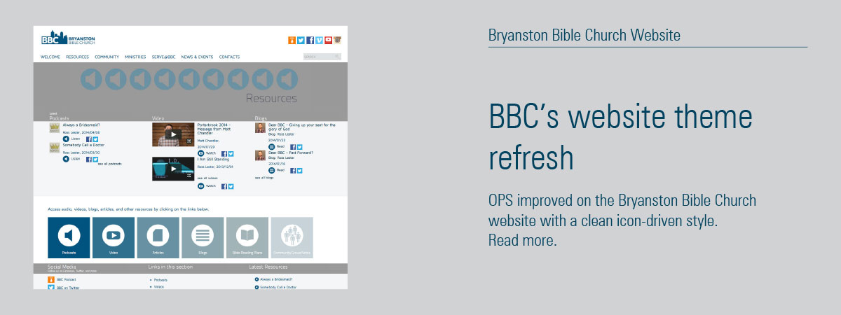 Bryanston Bible Church Website Refresh