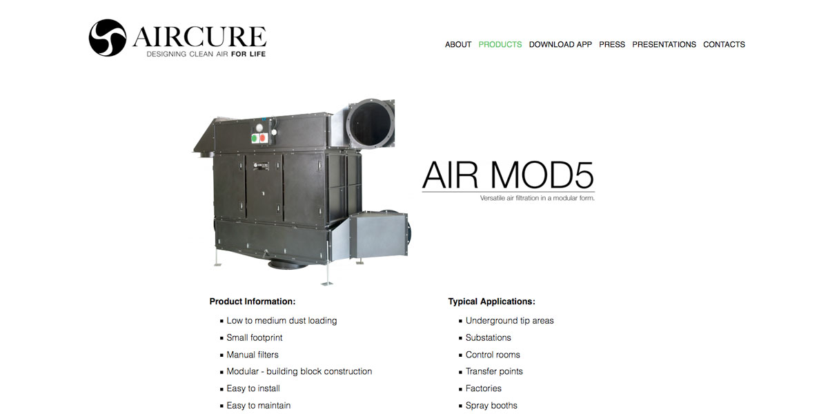 AIRCURE Website