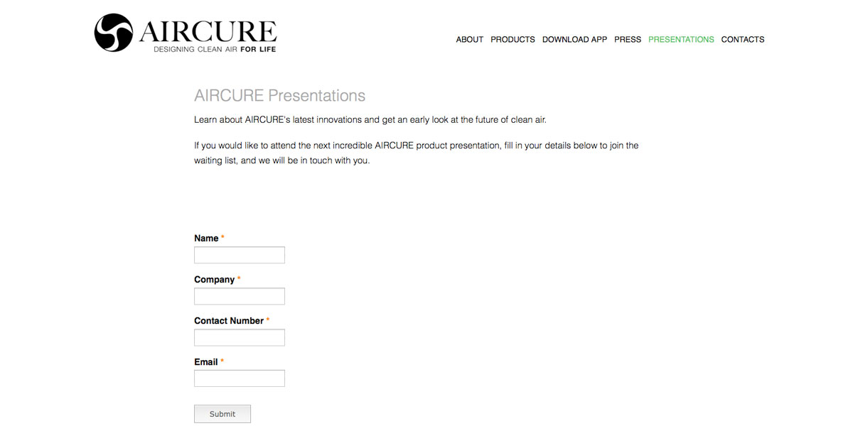 Aircure Presentations